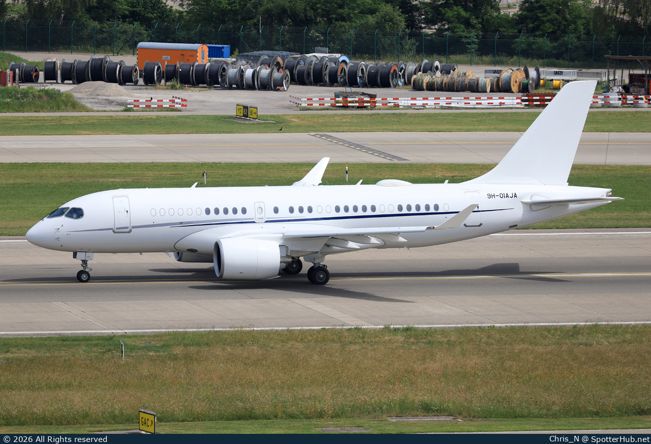 Photo of 9H-01AJA - Airbus A220-100(CJ) TwoTwenty operated by Comlux Aviation Malta