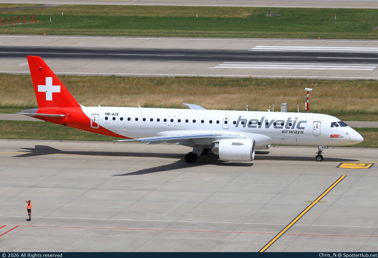 Photo of HB-AZE - Embraer ERJ-190-E2 operated by Helvetic Airways