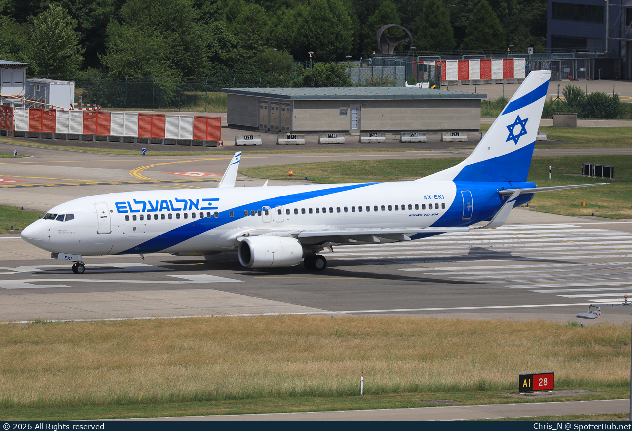Photo of 4X-EKI - Boeing 737-86N operated by El Al Israel Airlines