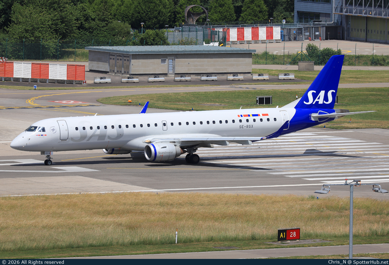 Photo of SE-RSX - Embraer ERJ-195LR operated by SAS Link