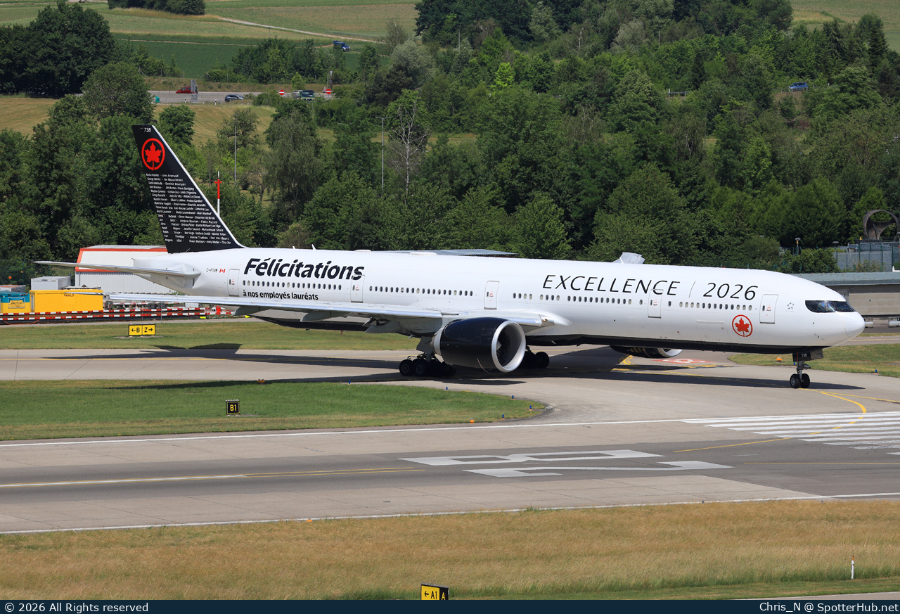Photo of C-FIVM - Boeing 777-333(ER) operated by Air Canada
