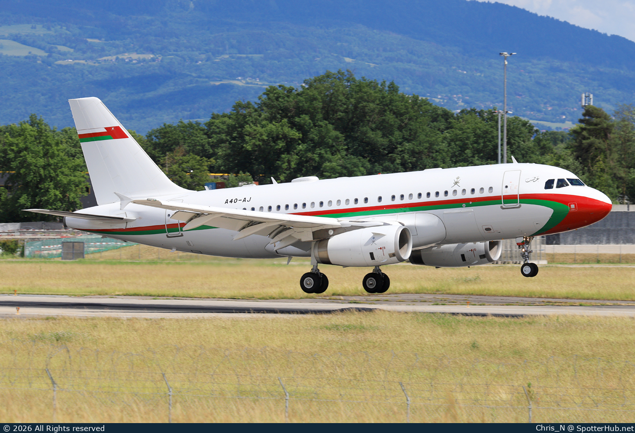 Photo of A4O-AJ - Airbus A319-133(CJ) operated by Oman Royal Flight