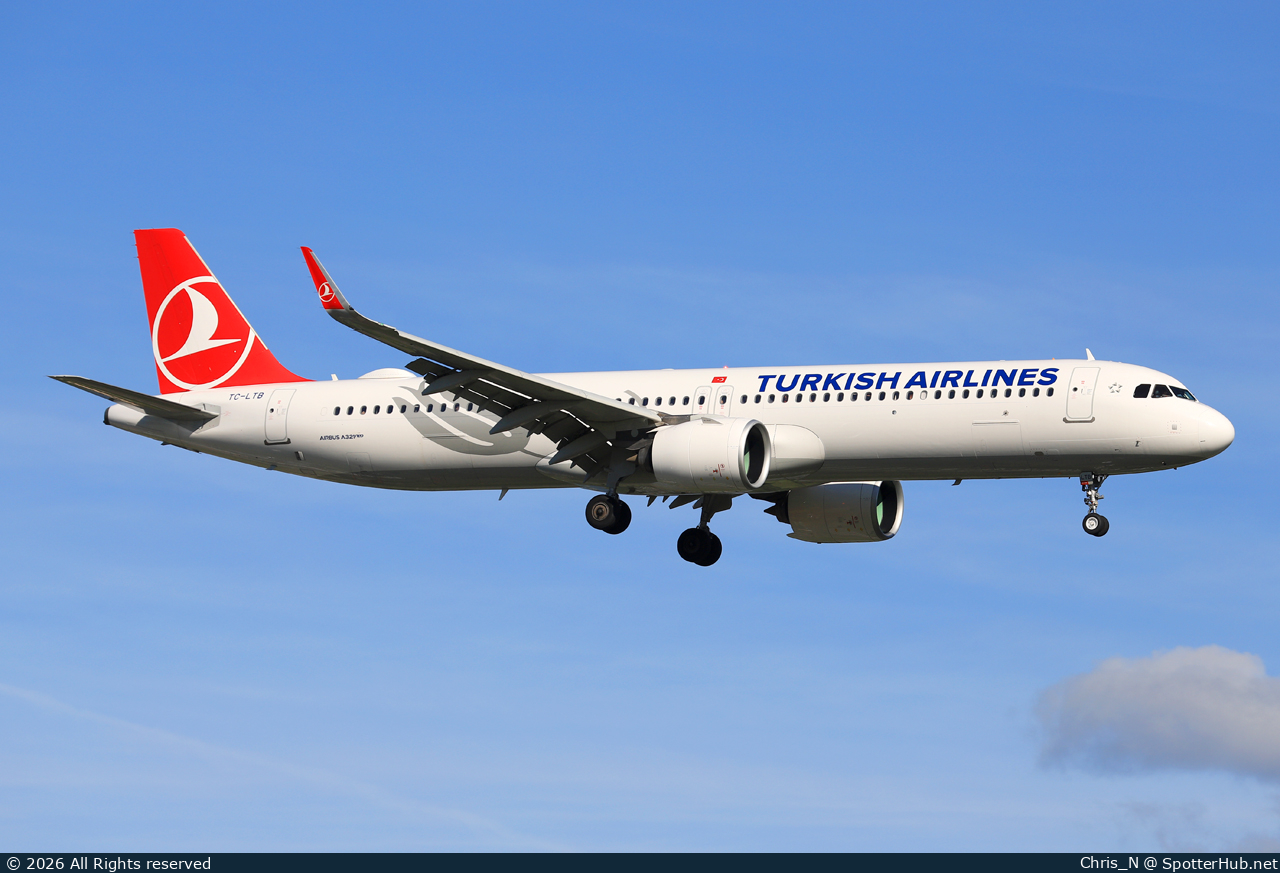 Photo of TC-LTB - Airbus A321-271NX operated by Turkish Airlines