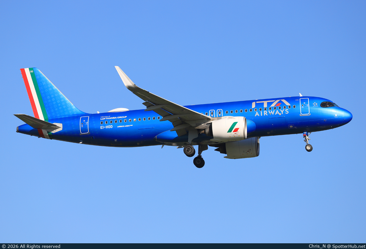 Photo of EI-HOD - Airbus A320-272N operated by ITA Airways