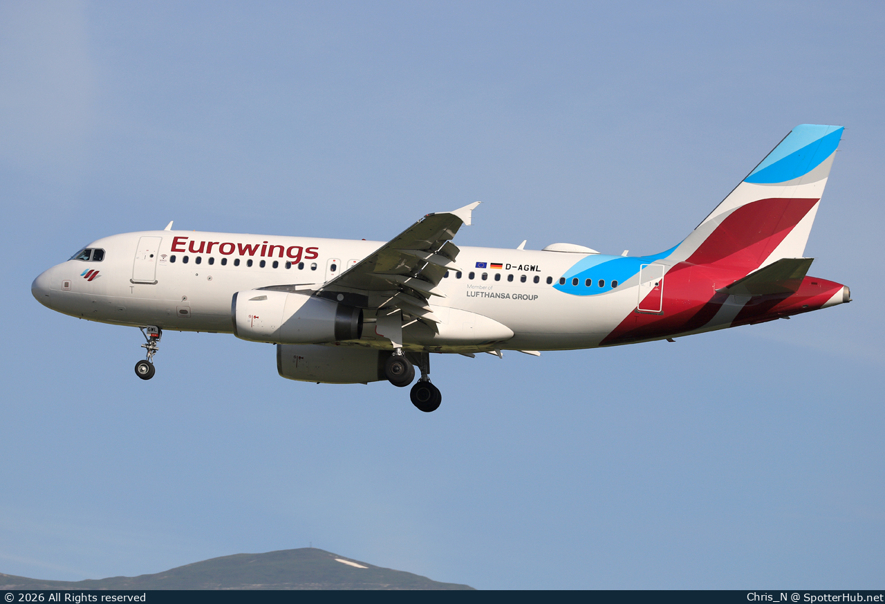 Photo of D-AGWL - Airbus A319-132 operated by Eurowings
