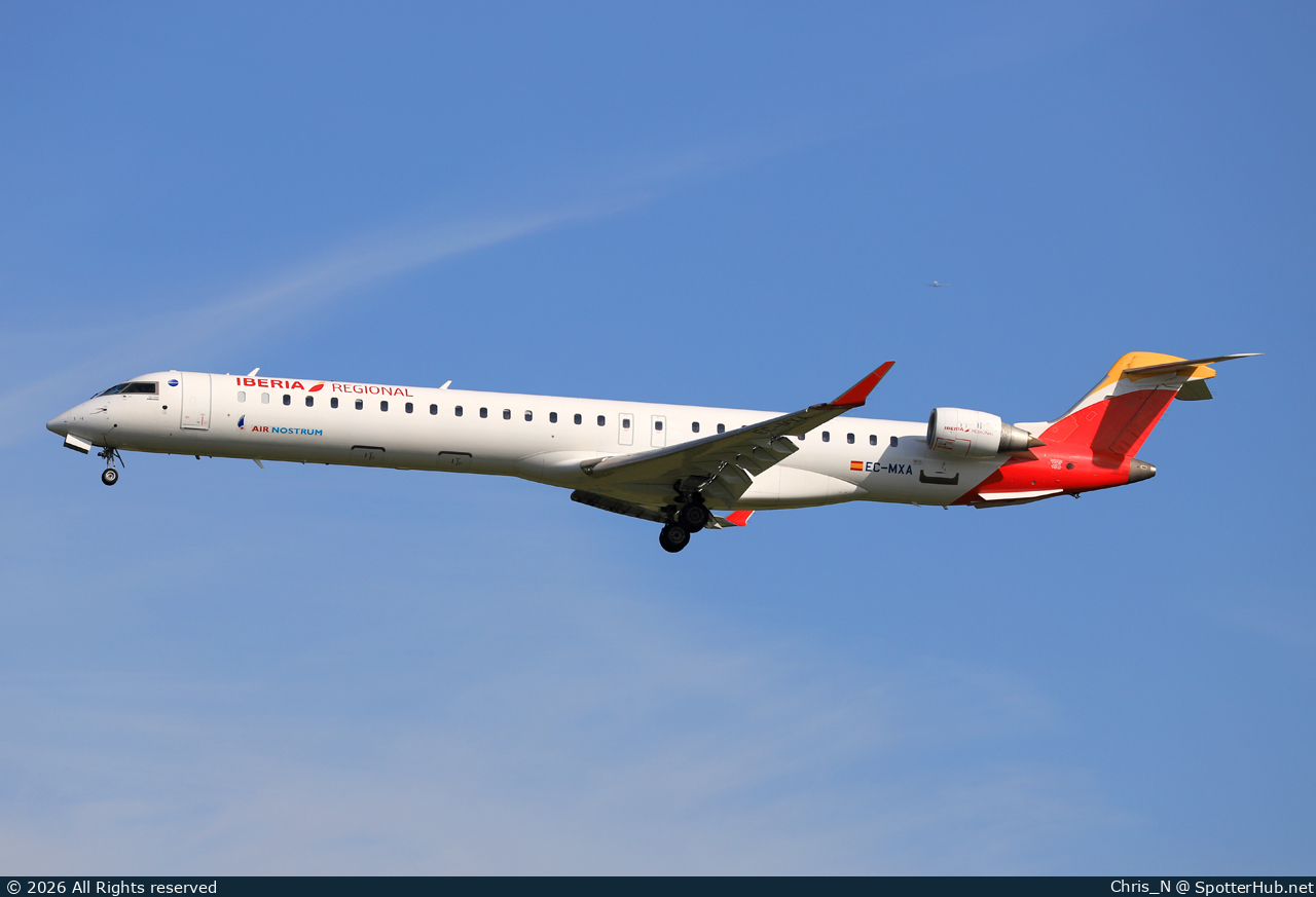 Photo of EC-MXA - Bombardier CRJ-1000 operated by Iberia Regional (opb Air Nostrum)