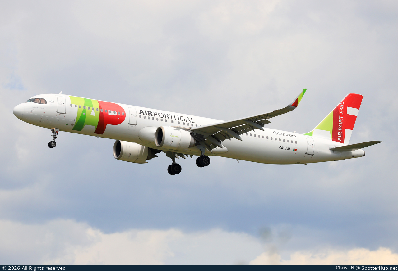 Photo of CS-TJK - Airbus A321-251N operated by TAP Air Portugal