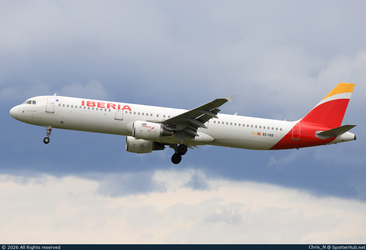 Photo of EC-IXD - Airbus A321-212 operated by Iberia