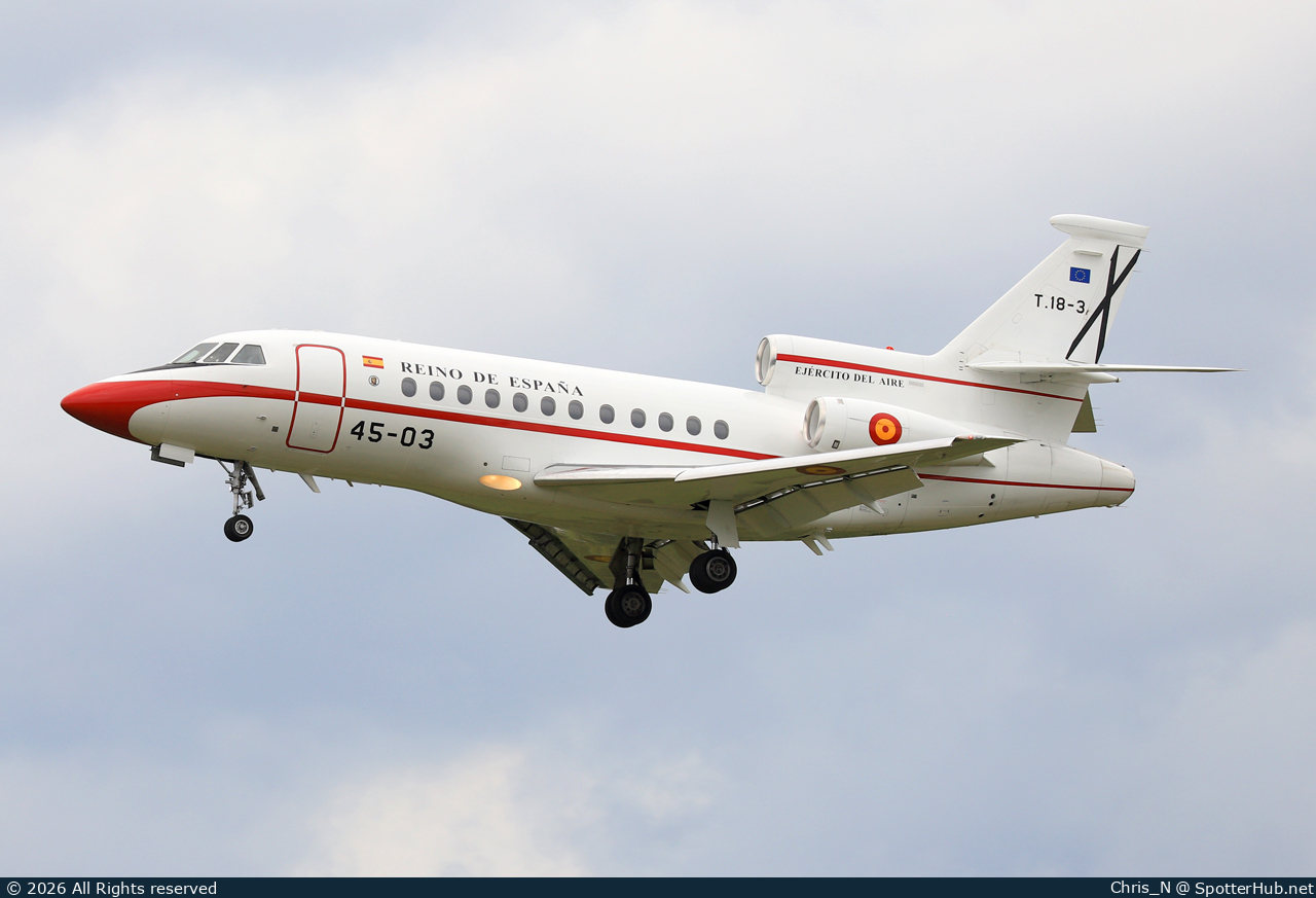 Photo of T.18-3 - Dassault Falcon 900B operated by Spanish Air Force