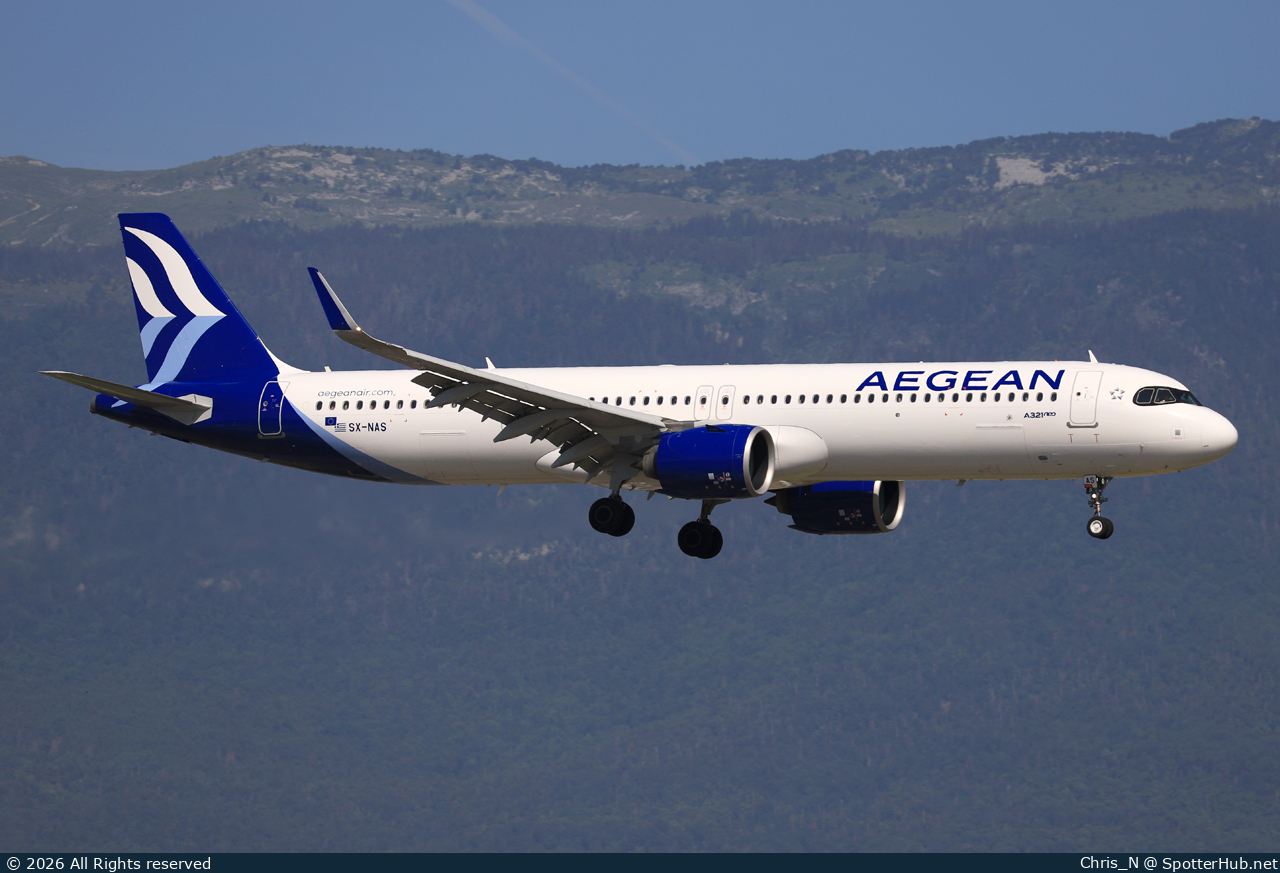 Photo of SX-NAS - Airbus A321-271NX operated by Aegean Airlines