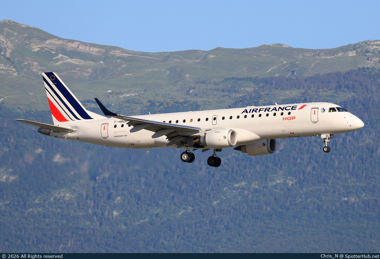 Photo of F-HBQE - Embraer ERJ-190STD operated by Air France HOP