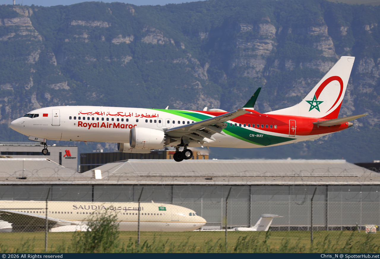 Photo of CN-MAY - Boeing 737 MAX 8 operated by Royal Air Maroc