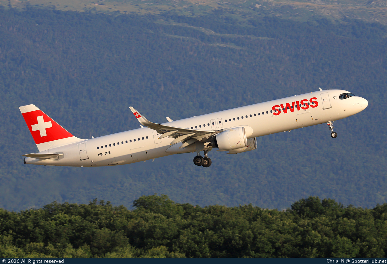 Photo of HB-JPB - Airbus A321-271NX operated by Swiss International Air Lines