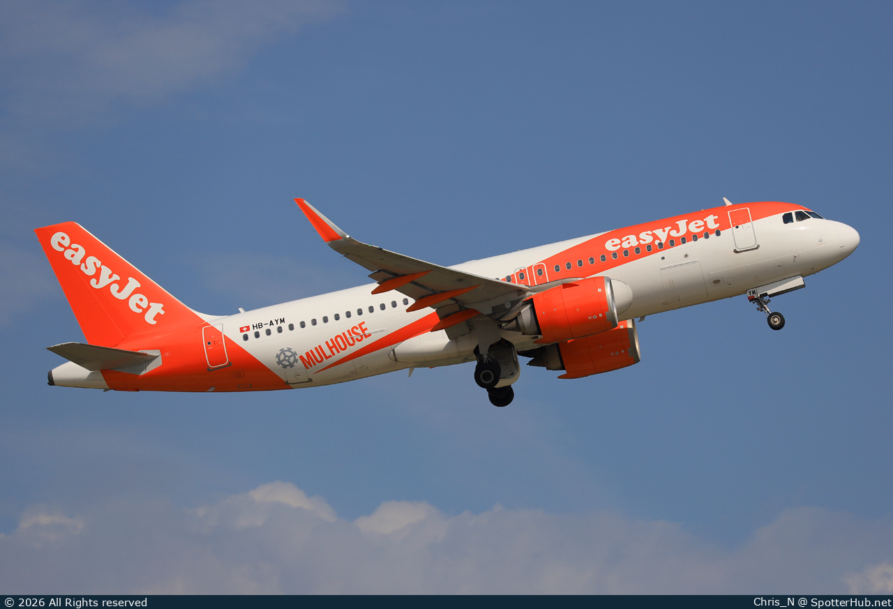 Photo of HB-AYM - Airbus A320-251N operated by easyJet Switzerland