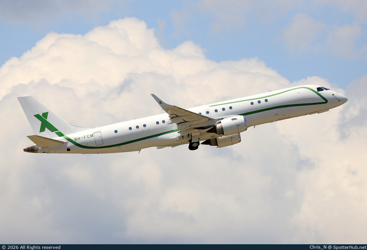 Photo of 9H-FCM - Embraer Lineage 1000 operated by AirX Charter
