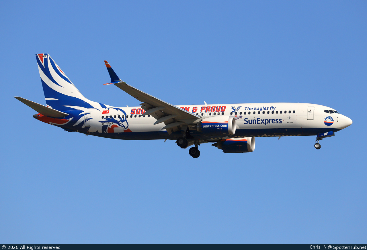 Photo of TC-SMF - Boeing 737 MAX 8 operated by SunExpress