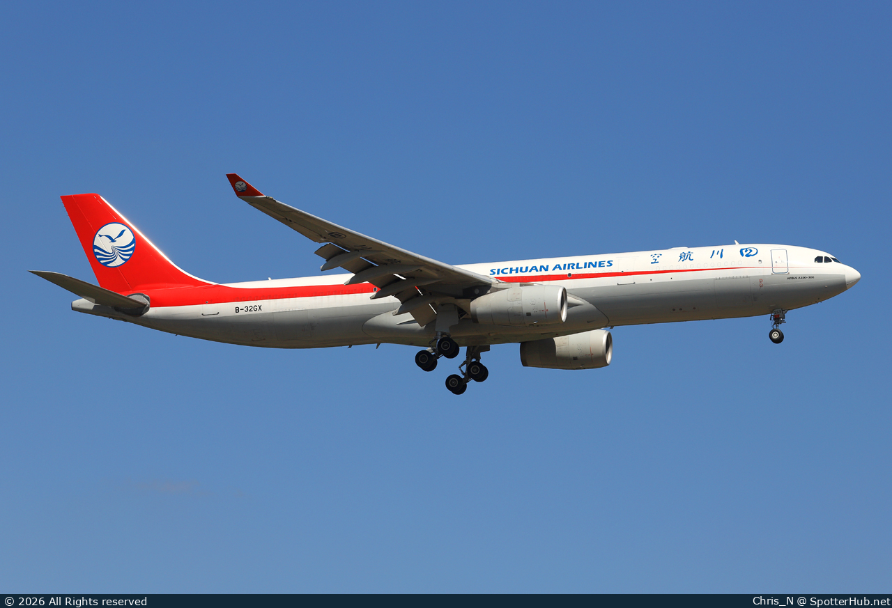 Photo of B-32GX - Airbus A330-343(P2F) operated by Sichuan Airlines Cargo