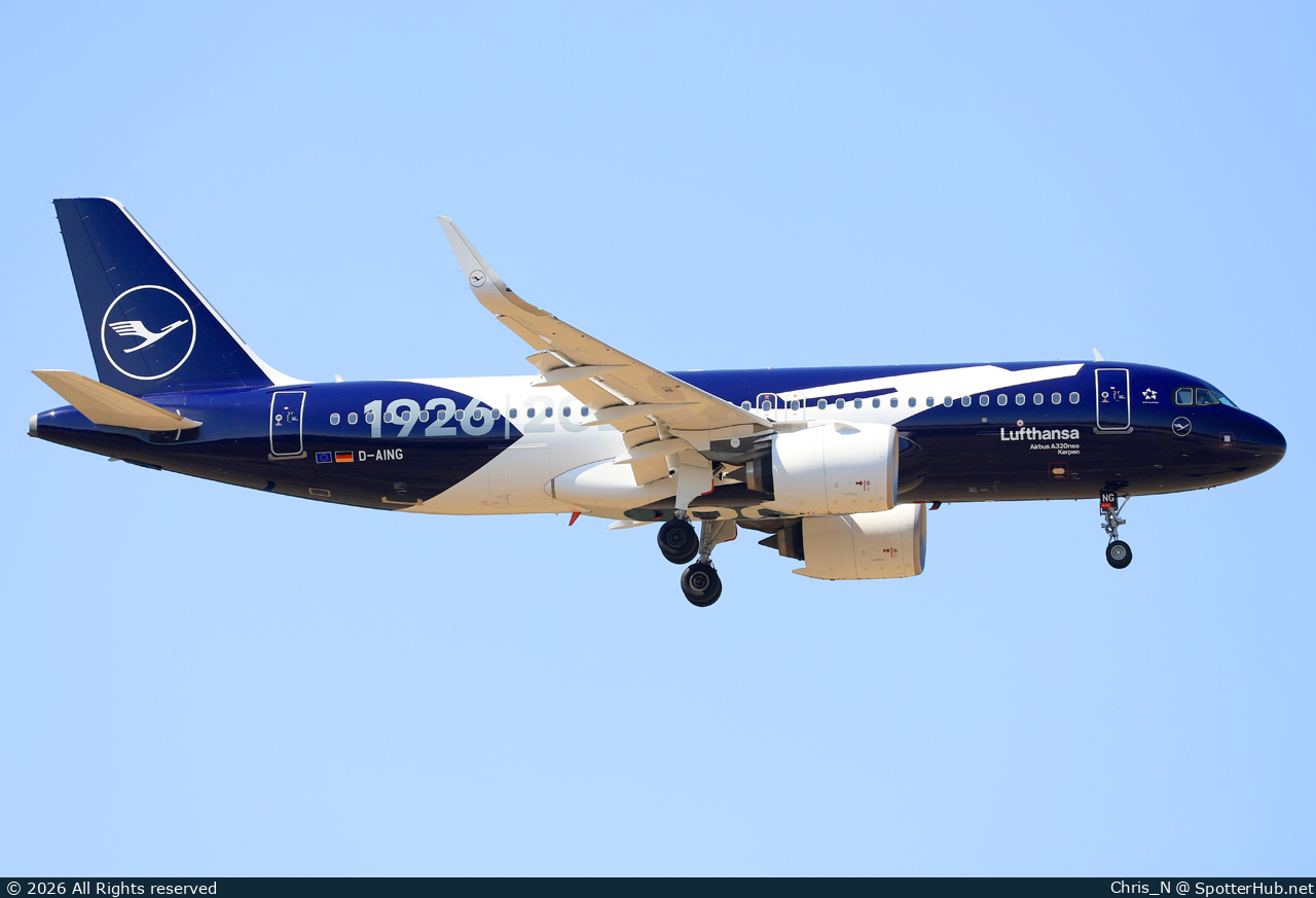 Photo of D-AING - Airbus A320-271N operated by Lufthansa