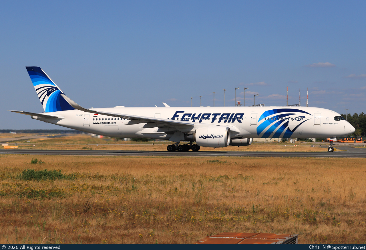 Photo of SU-GGE - Airbus A350-941 operated by Egyptair