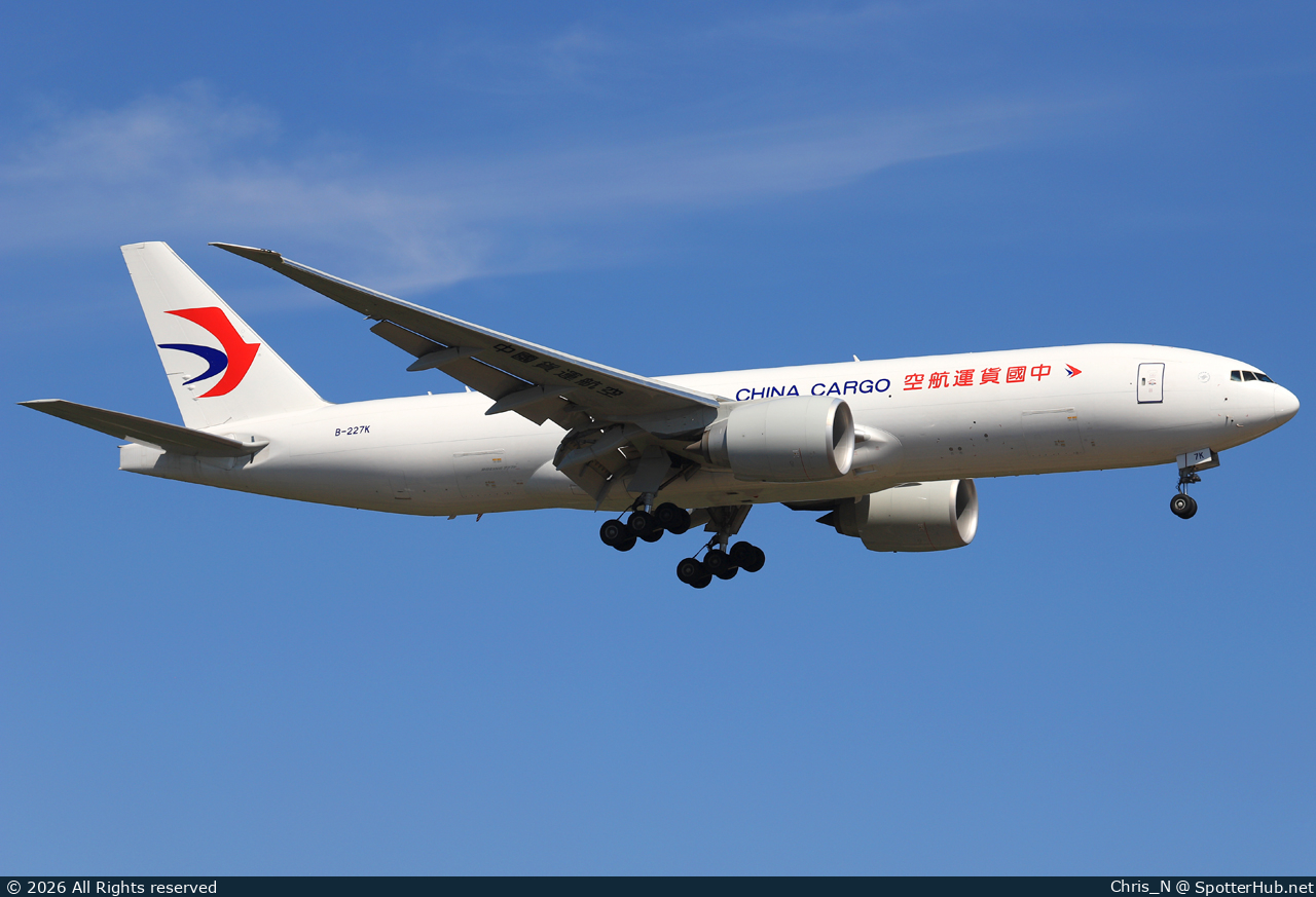 Photo of B-227K - Boeing 777-F operated by China Cargo Airlines