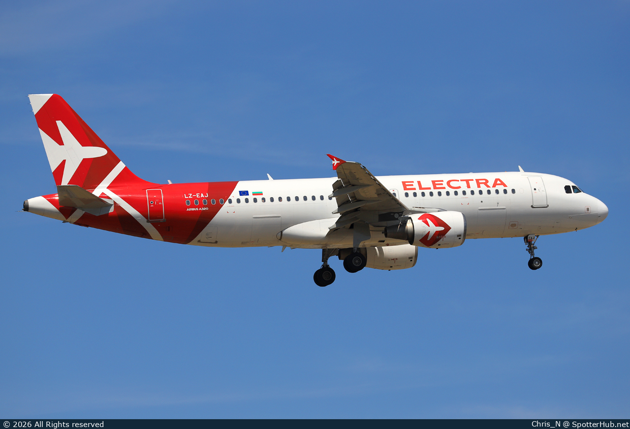 Photo of LZ-EAJ - Airbus A320-214 operated by Electra Airways