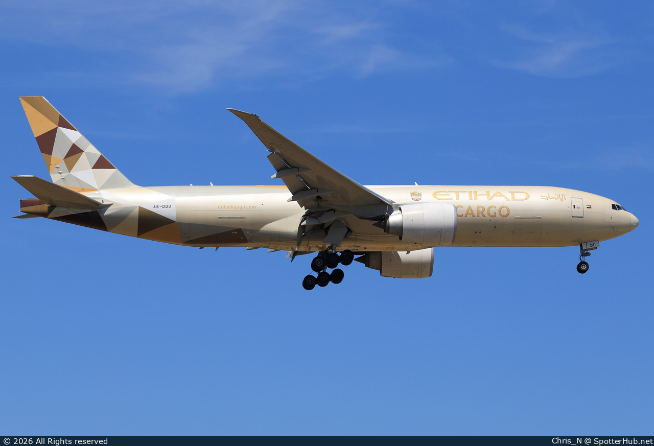 Photo of A6-DDD - Boeing 777-FFX operated by Etihad Cargo