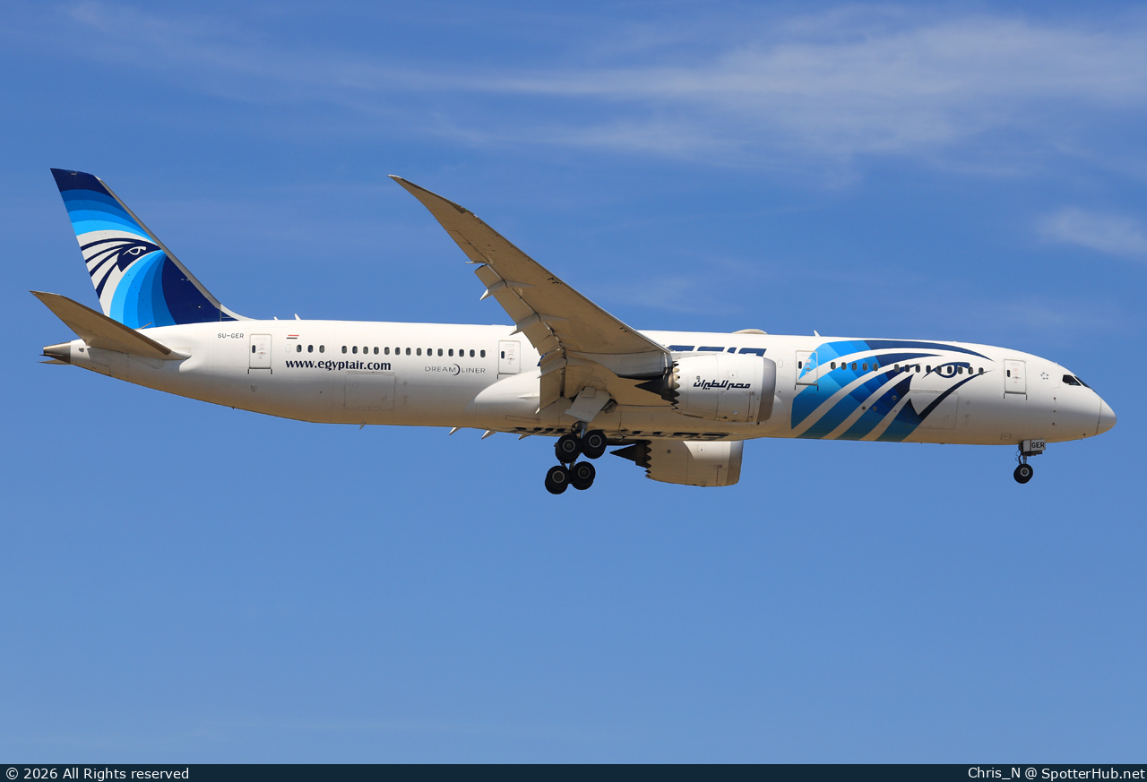 Photo of SU-GER - Boeing 787-9 Dreamliner operated by Egyptair