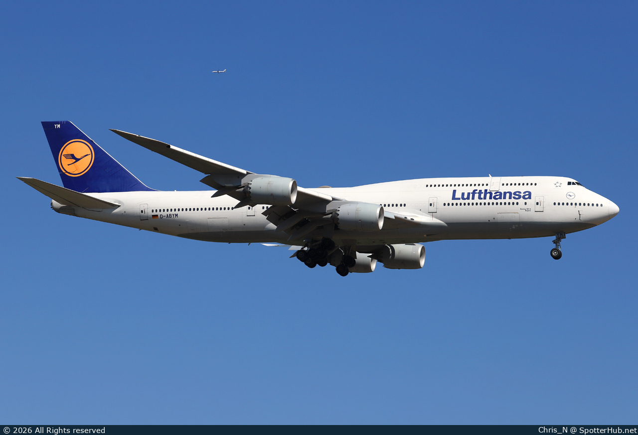 Photo of D-ABYM - Boeing 747-830 operated by Lufthansa