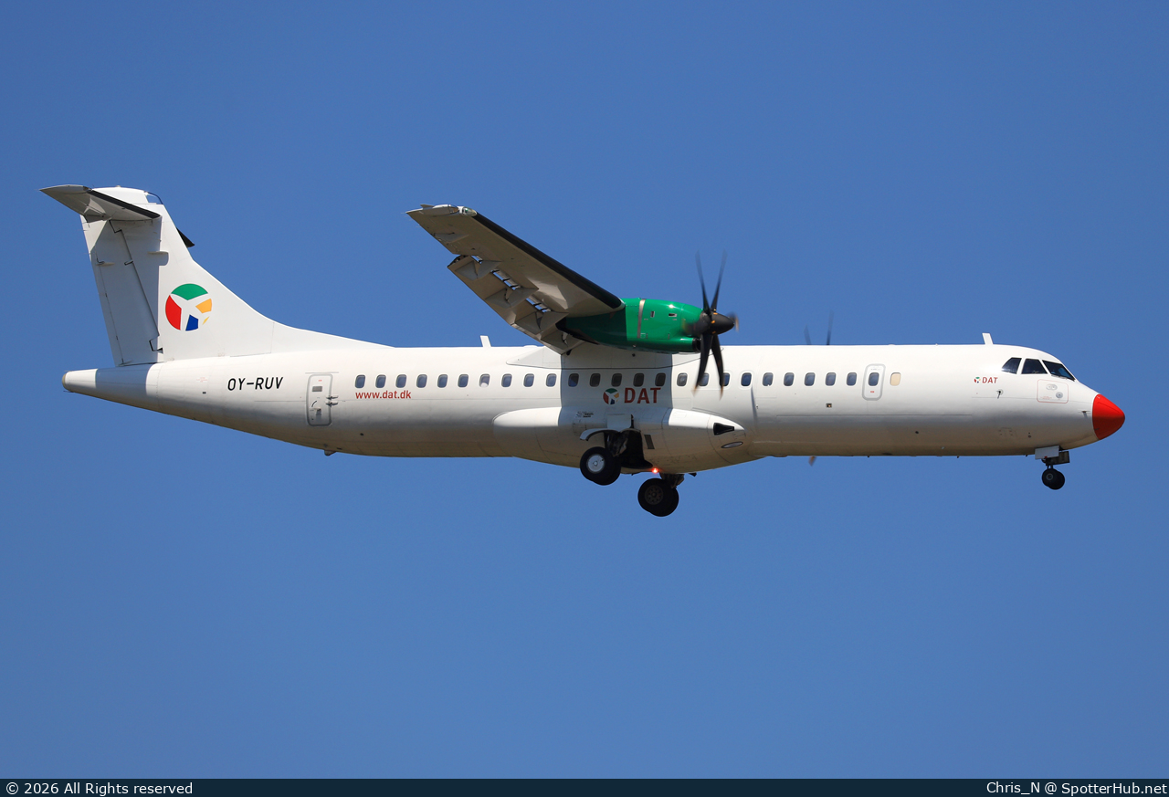 Photo of OY-RUV - ATR 72-600 operated by DAT Danish Air Transport