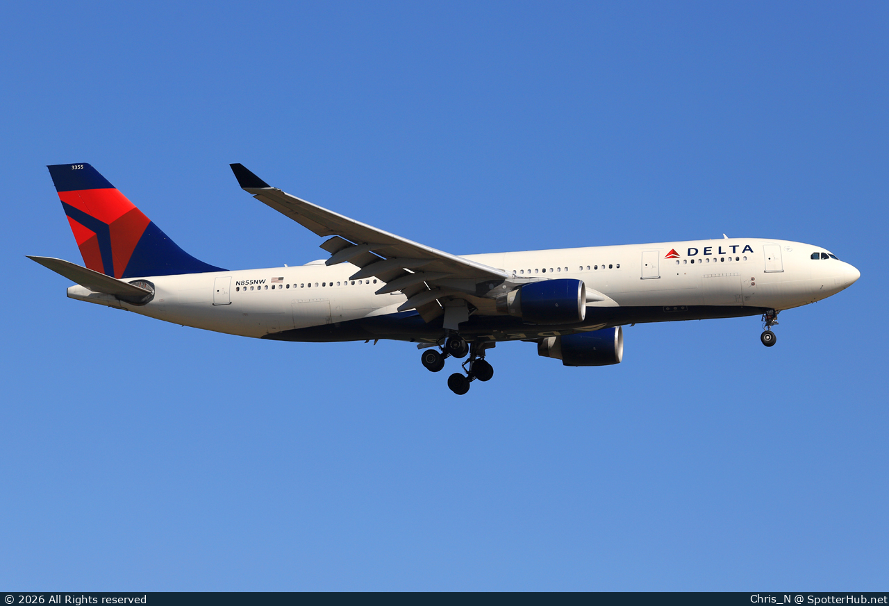 Photo of N855NW - Airbus A330-223 operated by Delta Air Lines