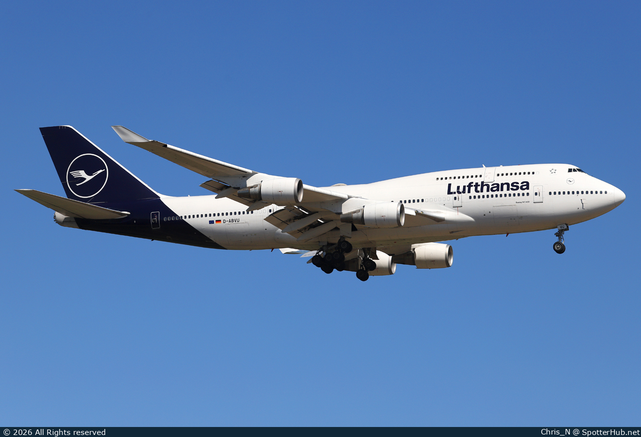 Photo of D-ABVU - Boeing 747-430 operated by Lufthansa