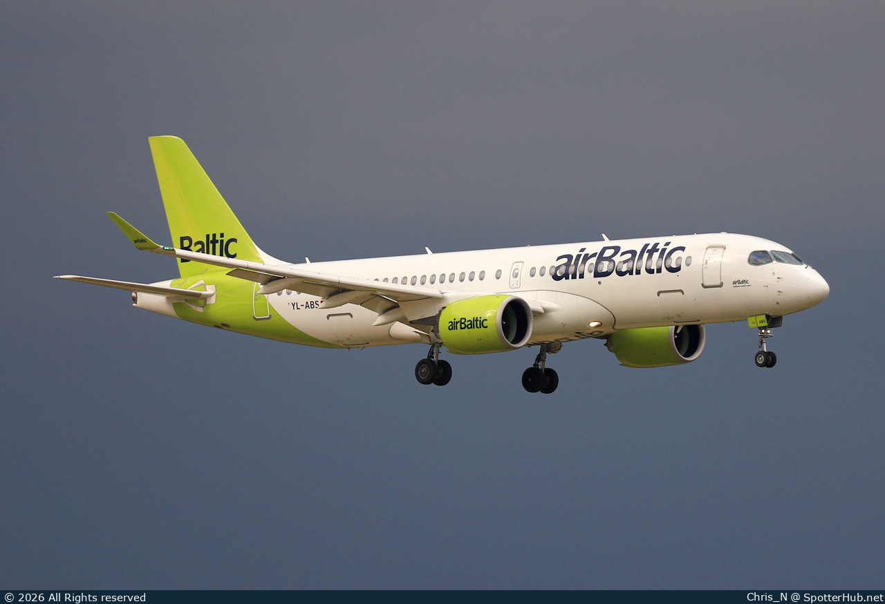 Photo of YL-ABS - Airbus A220-300 operated by airBaltic