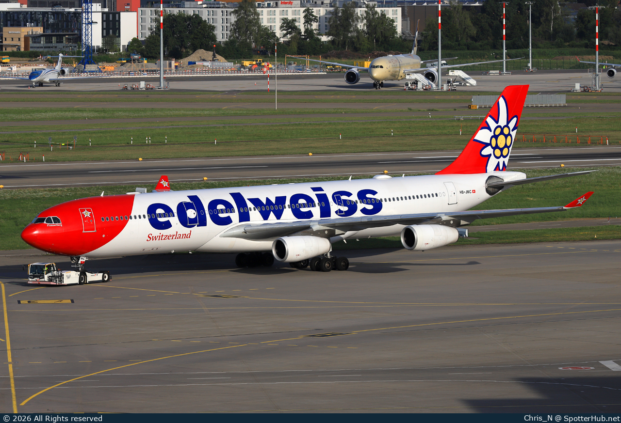 Photo of HB-JMC - Airbus A340-313 operated by Edelweiss Air