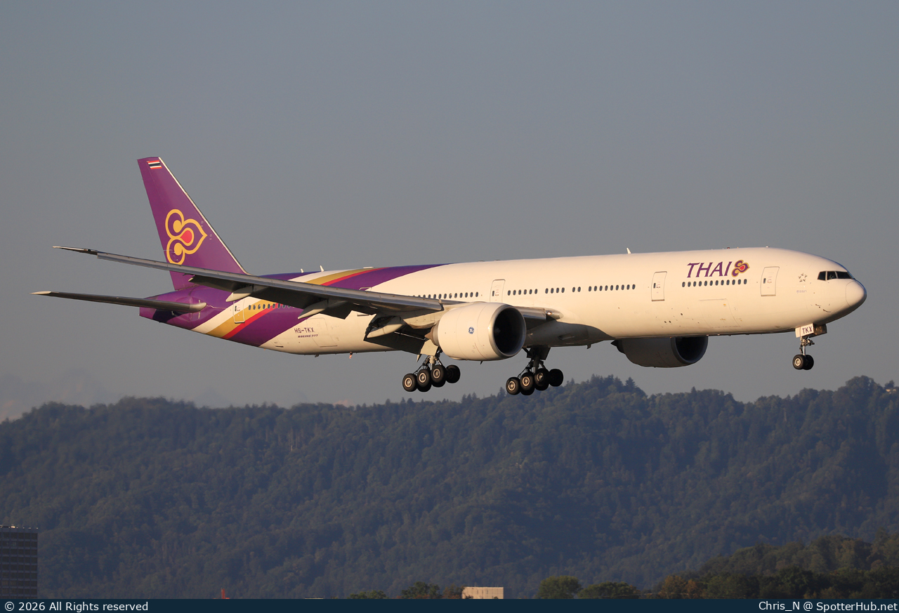 Photo of HS-TKX - Boeing 777-3D7(ER) operated by Thai Airways International