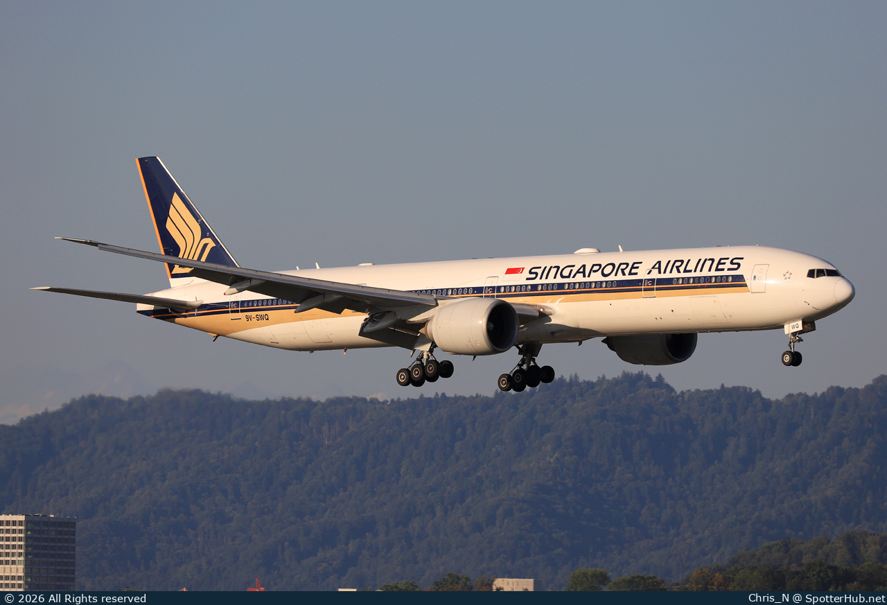 Photo of 9V-SWQ - Boeing 777-312(ER) operated by Singapore Airlines