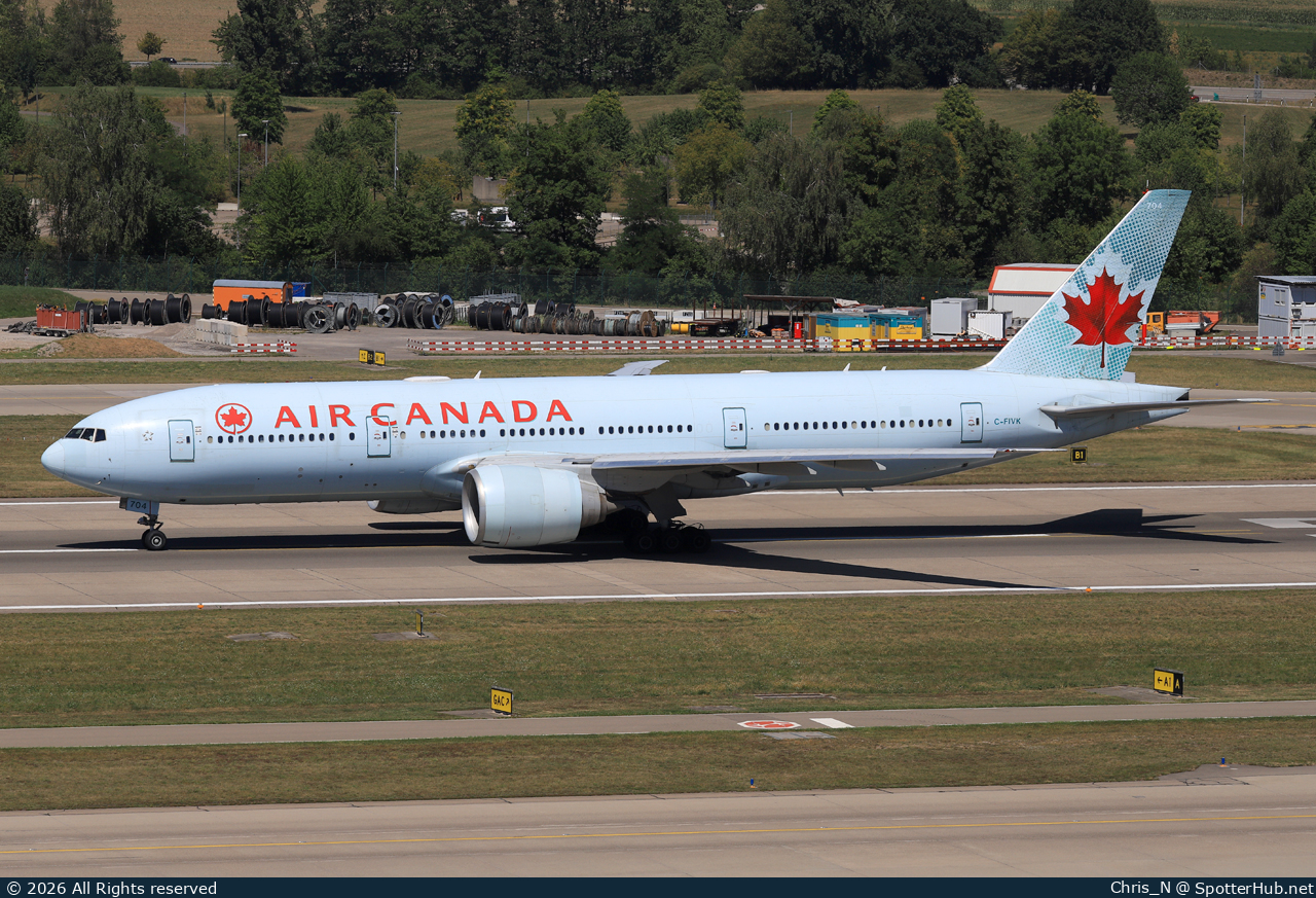 Photo of C-FIVK - Boeing 777-233(LR) operated by Air Canada