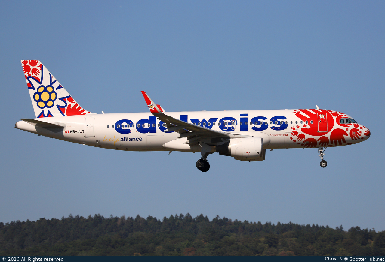 Photo of HB-JLT - Airbus A320-214 operated by Edelweiss Air