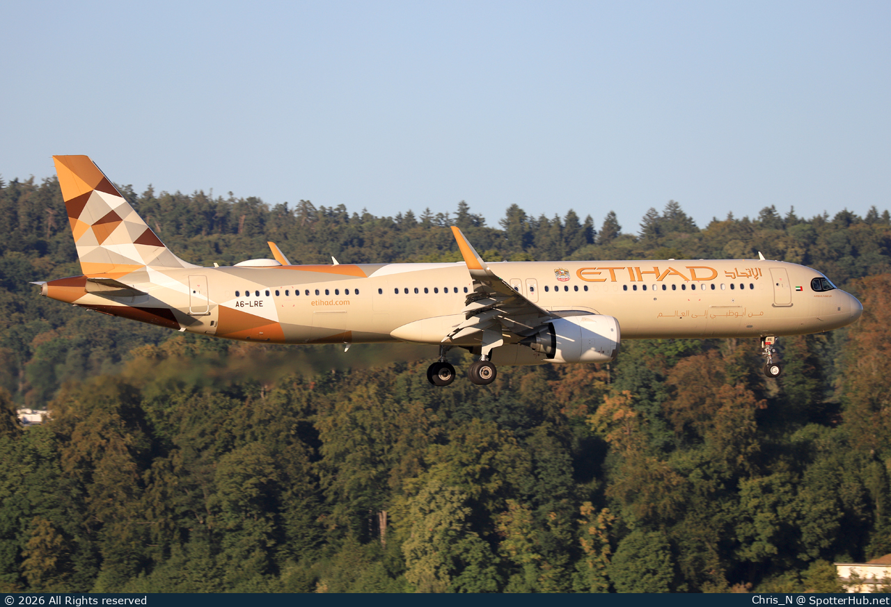 Photo of A6-LRE - Airbus A321-251NX operated by Etihad Airways