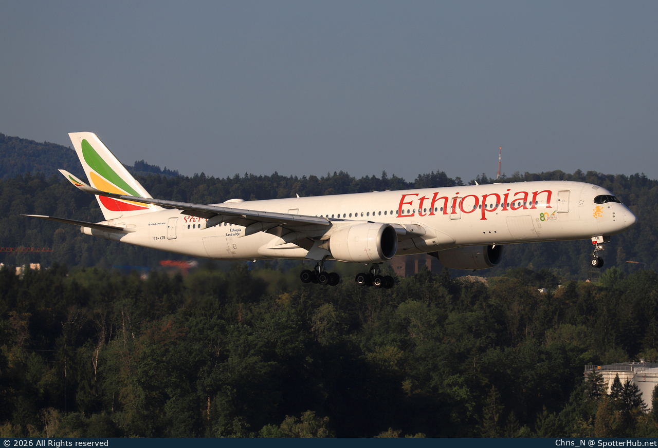 Photo of ET-ATR - Airbus A350-941 operated by Ethiopian Airlines
