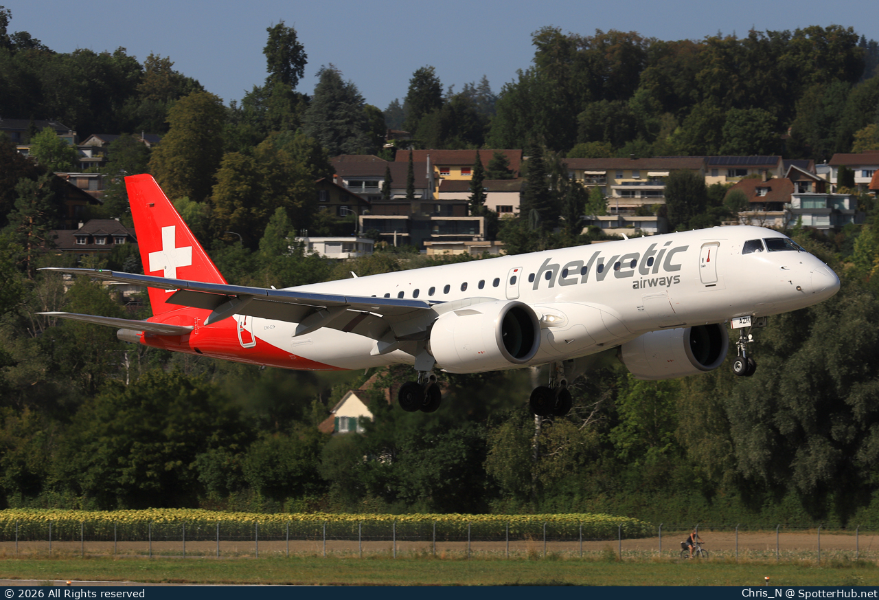 Photo of HB-AZH - Embraer ERJ-190-E2 operated by Helvetic Airways