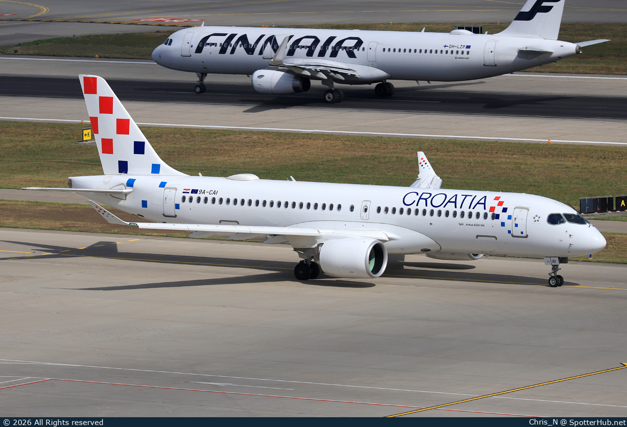 Photo of 9A-CAI - Airbus A220-300 operated by Croatia Airlines