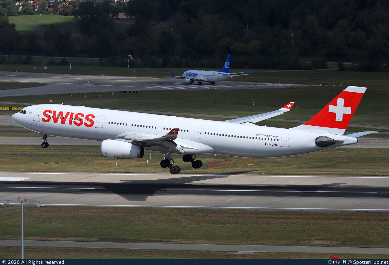 Photo of HB-JHG - Airbus A330-343 operated by Swiss International Air Lines