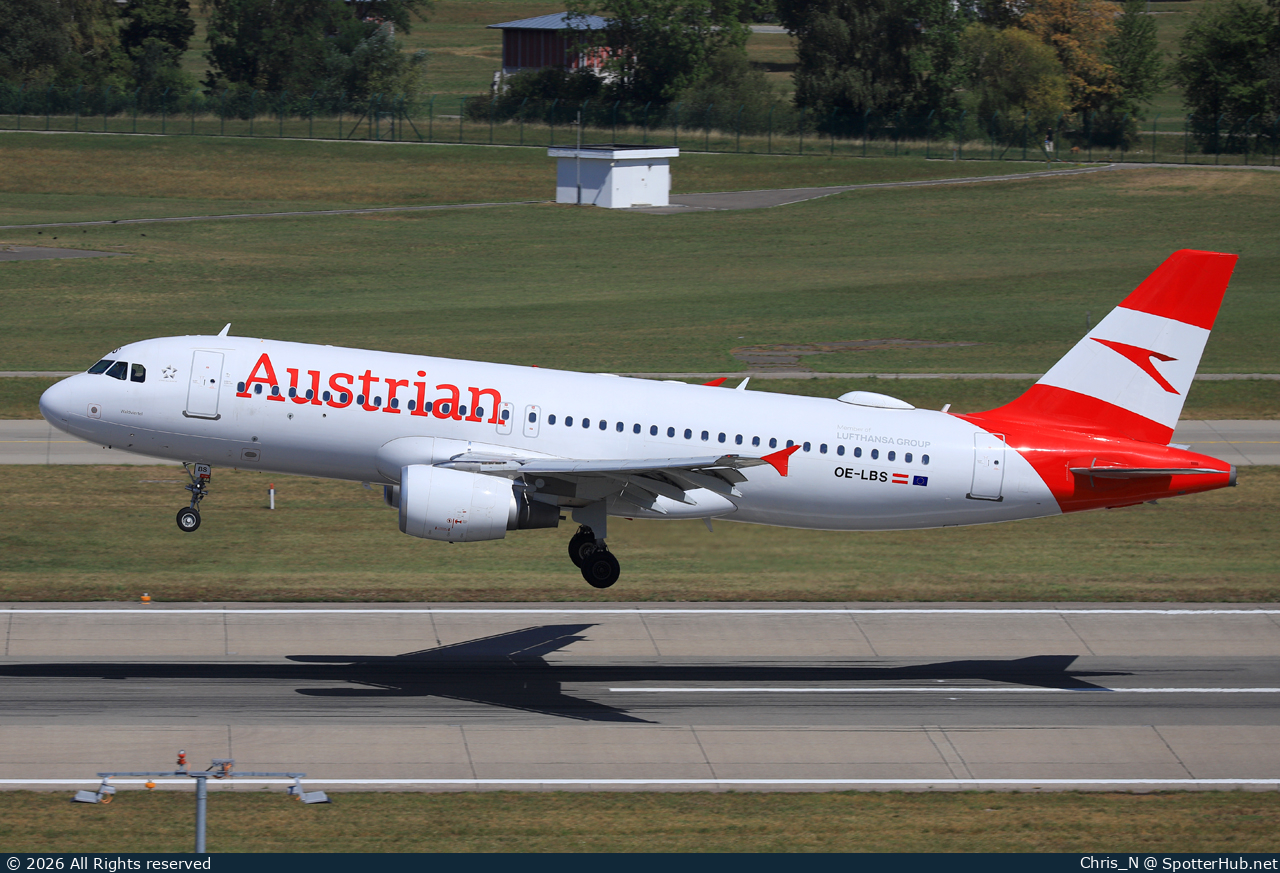 Photo of OE-LBS - Airbus A320-214 operated by Austrian Airlines