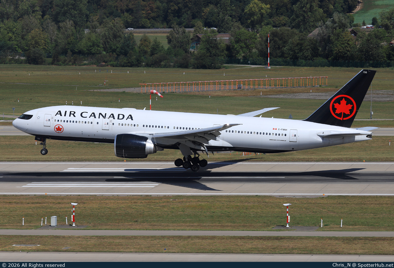 Photo of C-FNNH - Boeing 777-233(LR) operated by Air Canada
