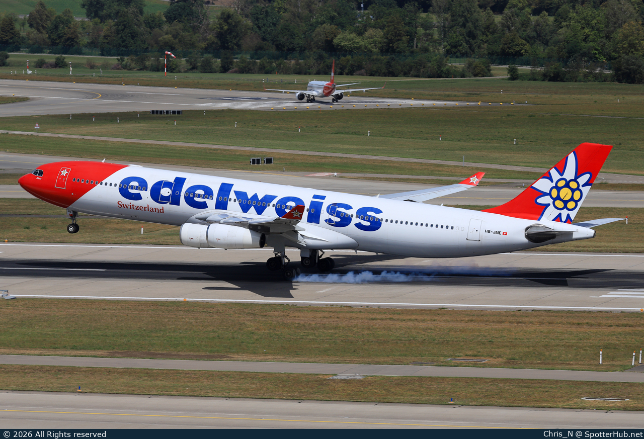 Photo of HB-JME - Airbus A340-313 operated by Edelweiss Air