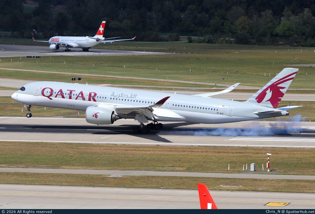 Photo of A7-ALE - Airbus A350-941 operated by Qatar Airways