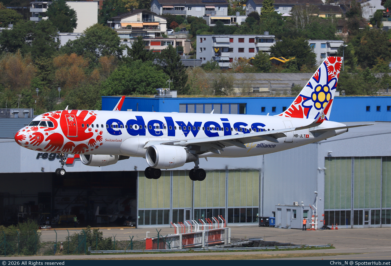 Photo of HB-JLT - Airbus A320-214 operated by Edelweiss Air