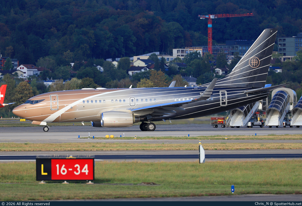 Photo of 9H-ELF - Boeing 737-7BC(BBJ) operated by AirX Charter