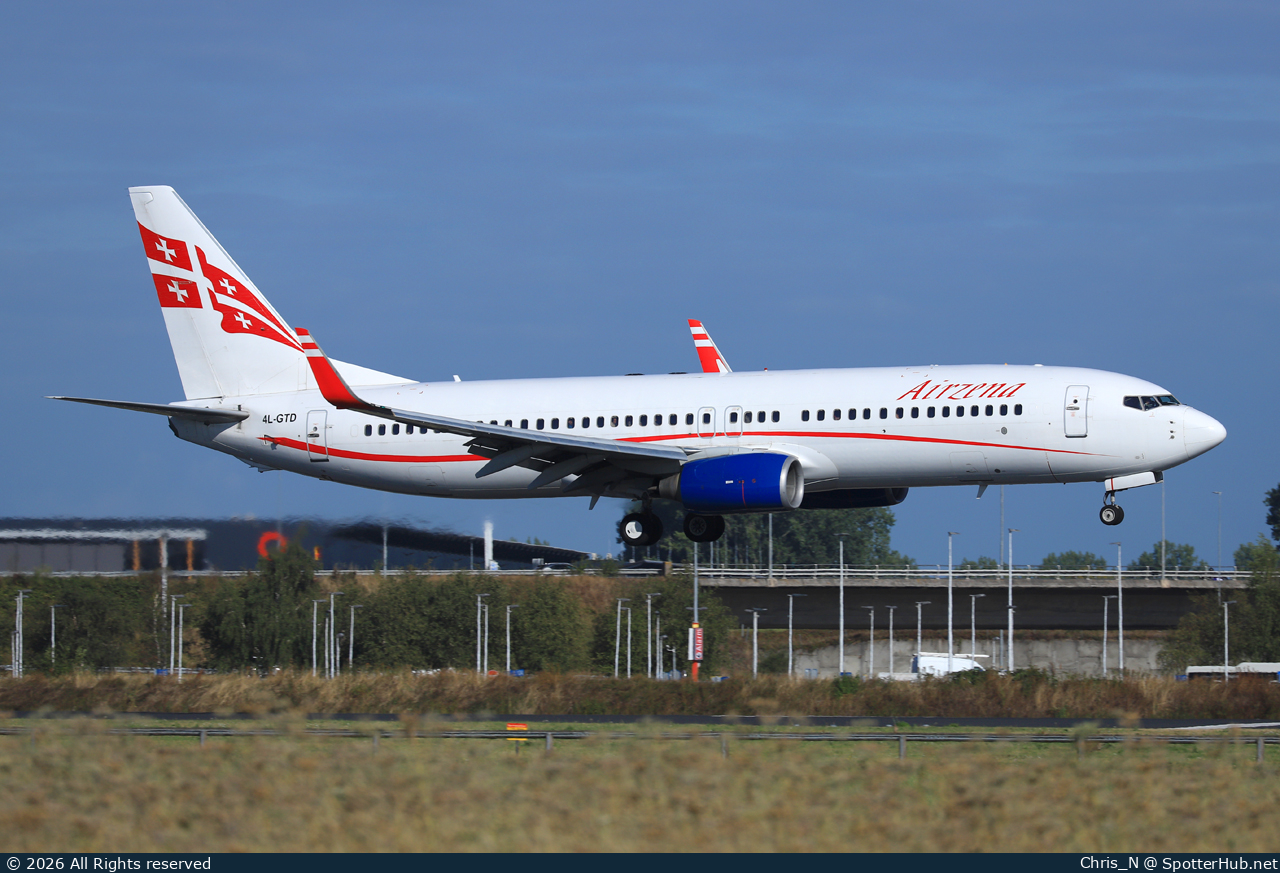 Photo of 4L-GTD - Boeing 737-8FH operated by Georgian Airways