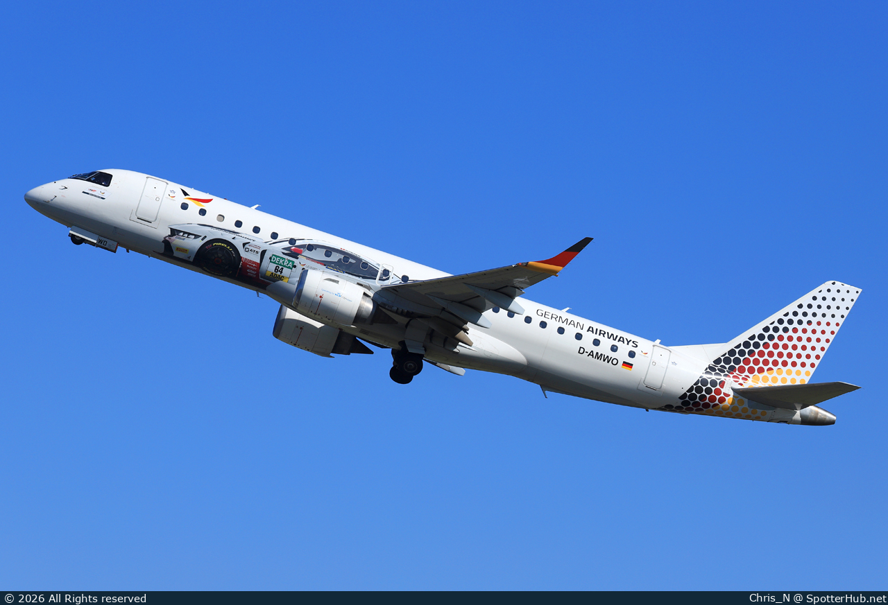 Photo of D-AMWO - Embraer ERJ-190AR operated by German Airways